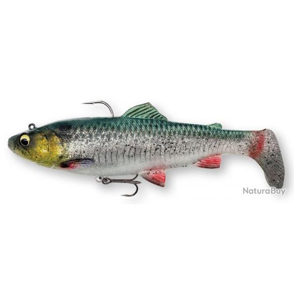 Leurre Souple SAVAGE GEAR 4d Trout Rattle Shad Green Silver