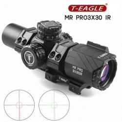 T-Eagle rm PRO 3X30IR  Réticule Illuminé Lentille Multicouche Antibuée Étanche