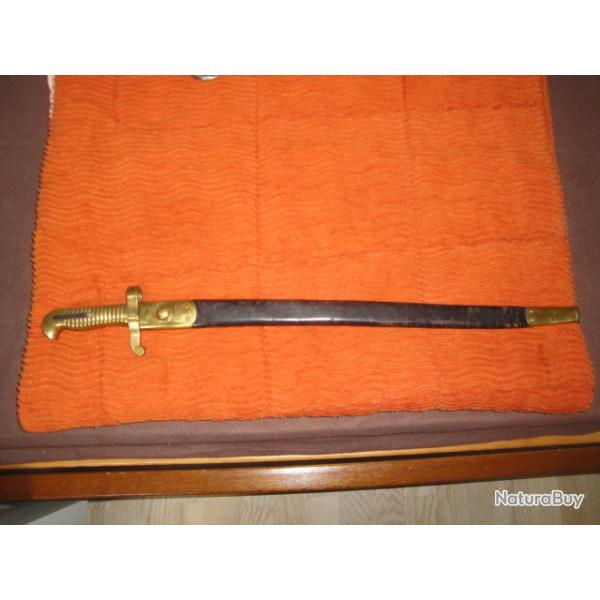 PAS COURANT SABRE BAIONNETTE MODELE 1865 GUERRE DE 1870 POUR FUSIL REMINGTON ROLLING BLOCK