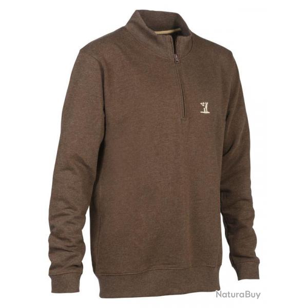 Sweat col montant Marron