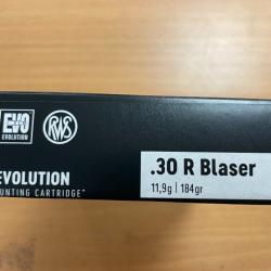 RWS CALIBRE 30 R BLASER EVOLUTION 11.9G BOITE DE 20 BALLES (VENDU PAR 2 BOITES)