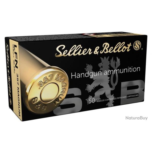 50 CARTOUCHES SELLIER&BELLOT LFN 357MAG