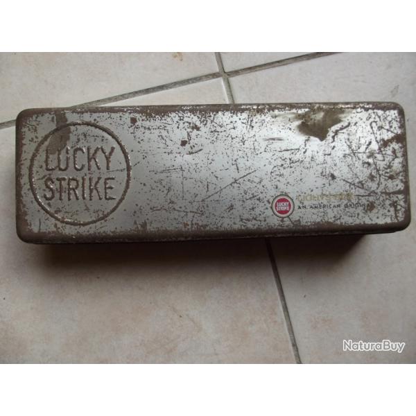 COLLECTION - Ancienne boite mtallique LUCKY STRIKE TBE de fonctionnement dans son jus