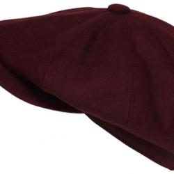 Beret Casquette Gavroche Rouge Bordeaux Feutre Tradition Anster Taille unique Rouge