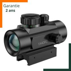 Lunette de visée 1x40 avec rail adaptable de 11 mm ou 20 mm - Garantie 2 ans