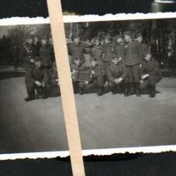 groupe de soldats allemands accordéon,  photo lieu inconnu