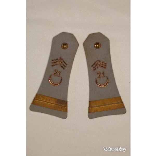 Epaulettes Lieutenant 21me Rgiment Tirailleur Algrien Indochine