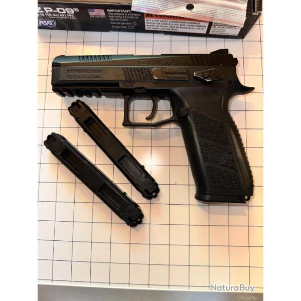 CZ P-09 CO2 mixte BBs et diabolo 4.5mm (3,7 Joules)