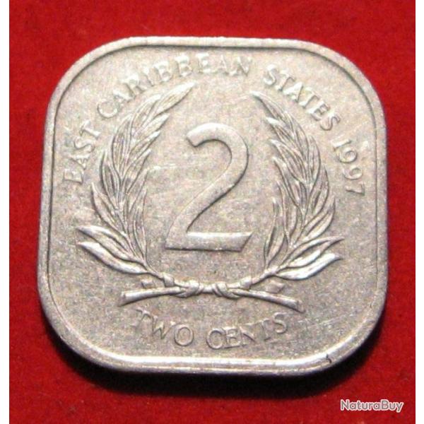 CARAIBES  piece de 2 cents 1997 ttb