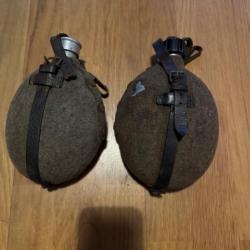 Lot de deux gourdes allemande seconde guerre ww2