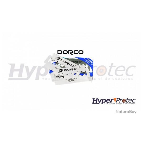 Lot de 10 lames de rasoir DORCO ST300 en acier inoxydable