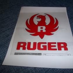 AUTOCOLLANT RUGER rouge