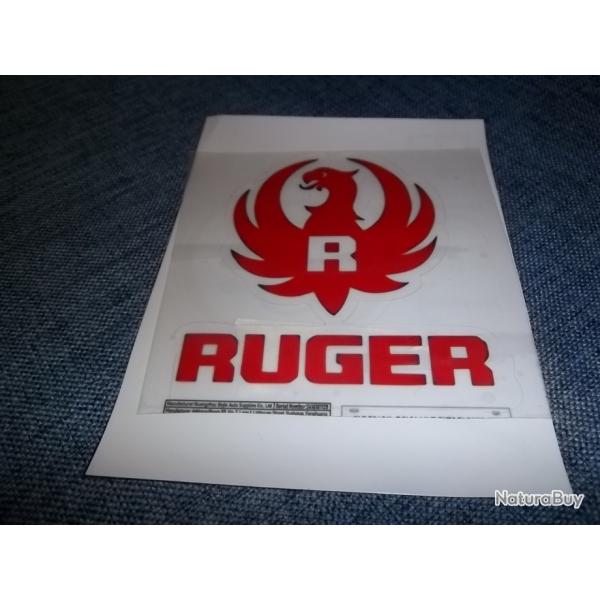 AUTOCOLLANT RUGER rouge