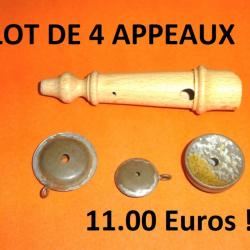 lot de 4 appeaux à 11.00 Euros !!!!! - VENDU PAR JEPERCUTE (D22C143)