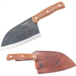 Couteau Condor Serbian Kuvar Cleaver Lame Carbone 1075 Manche Micarta Etui Cuir Salvador CTK500962HC