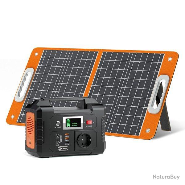 STATION SOLAIRE PORTABLE + PANNEAUX SOLAIRES - 3 MODES DE RECHARGE - LIVRAISON GRATUITE