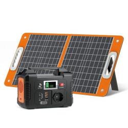 KIT SOLAIRE PORTABLE 200W + PANNEAUX - 3 MODES DE RECHARGE - LIVRAISON GRATUITE