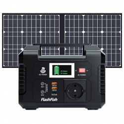 KIT SOLAIRE COMPLET BATTERIE 200W + PANNEAUX SOLAIRES - 3 MODES DE RECHARGE - LIVRAISON GRATUITE