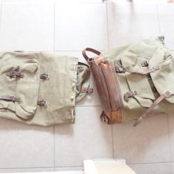 1967-57 Sac à dos Armée Suisse + son sac additionnel - Paquetage en excellent état