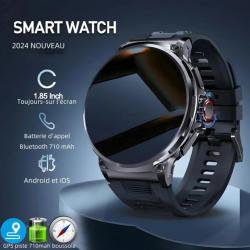 Montre Intelligente Bluetooth avec Appels Suivi Santé Fréquence Cardiaque Moniteur De Sommeil Noir