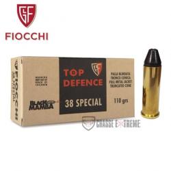 50 Munitions FIOCCHI Black Mamba Cal 38 Special 100Gr Fmjtc