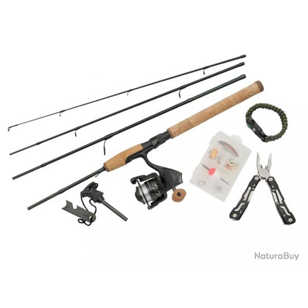 Combo Spinning Abu Garcia Diplomat Wilderness Survival 4PC 4 1m98 5.2:1 56cm 2000 3 - 12g