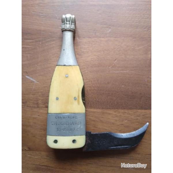 Couteau bouteille de champagne