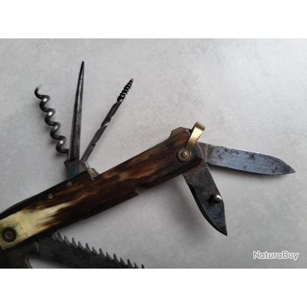 Ancien couteau " PRADEL " huit fonctions ..