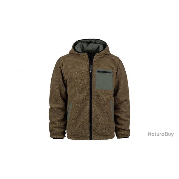 Veste Rversible Fostex Garments Sherpa-Softshell Coloris Coyote - Ranger green