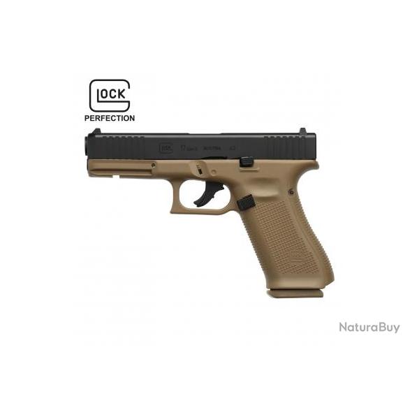 Glock 17 Gen 5 T4E Cal. 43 Coyote - Pistolet Balle Caoutchouc