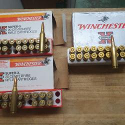 lot de 58 cartouches WINCHESTER calibre 243 WINCH à balle POWER POINT de 6,5 g /100 grs à 110  FDP!