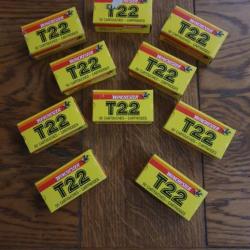 10 boîtes de 50 munitions 22lr winchester T22 total 500