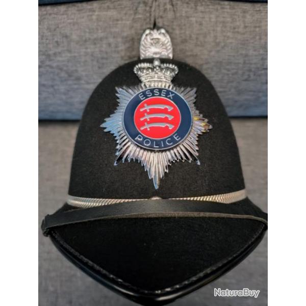 CASQUE BOBBY ANGLAIS ANNES 80 ESSEX POLICE ETAT NEUF