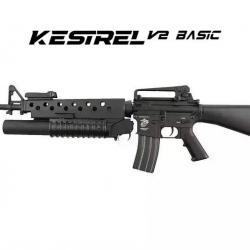 M16A3 w/ M203 Kestrel Full Metal Noir (Specna Arm)