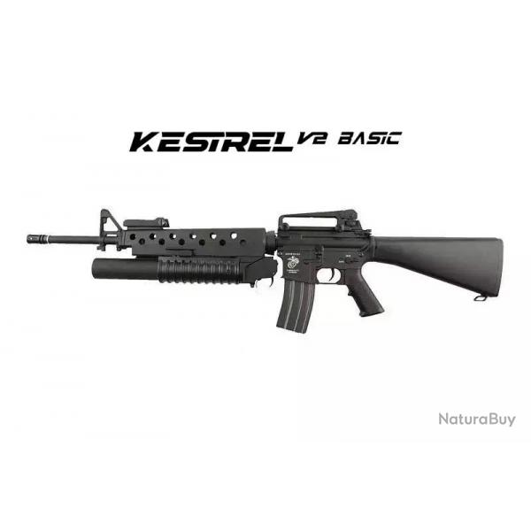 M16A3 w/ M203 Kestrel Full Metal Noir (Specna Arm)