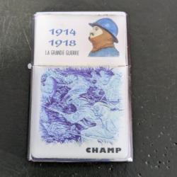 Briquet à essence 1914 1918 la grande guerre 14-18 poilus style zippo armee Etat neuf - édition spéc