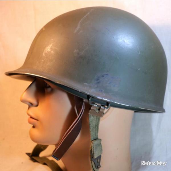 Casque type US Belgique aprs guerre complet  casque lourd ABL 1955 IFS24CSQ001