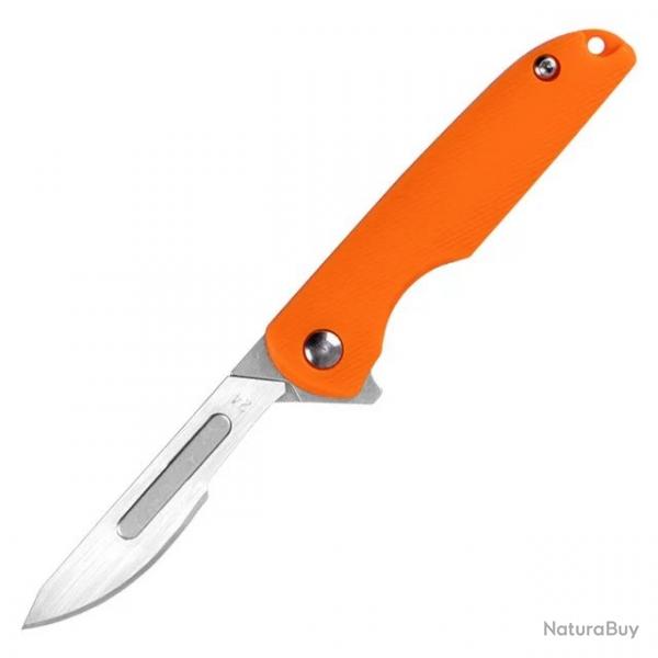 Couteau scalpel pliant Orange - LIVRAISON GRATUITE