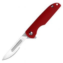 Couteau scalpel pliant Rouge - LIVRAISON GRATUITE