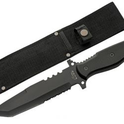 Couteau Tactical Ranger Tanto Lame Acier 3Cr13 Manche Abs Etui Nylon CN211631