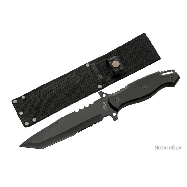 Couteau Tactical Ranger Tanto Lame Acier 3Cr13 Manche Abs Etui Nylon CN211631