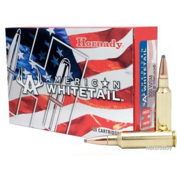 BOITE DE 20 CARTOUCHES HORNADY 300 WSM 165 GR INTERLOCK AMERICAN WHITETAIL