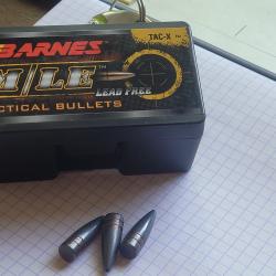 OGIVES BARNES TAC X FB ref 30336 76 pièces CALIBRE 308  110 GRAINS MOLIKOTES