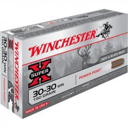 Munitions WINCHESTER calibre 30-30 Win Power Point 150gr - 9.7g x20