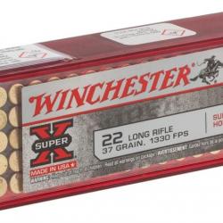 100 munitions Winchester 22 LR Super X 37 Gr