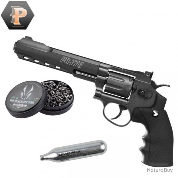 Revolver CO2 GAMO PR-776 3,98 joules cal. 4,5 mm + CO2 + plombs