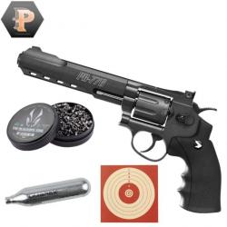 Revolver CO2 GAMO PR-776 3,98 joules cal. 4,5 mm + CO2 + plombs + cibles