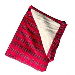 Plaid flanelle de coton - polaire - Tartan rouge