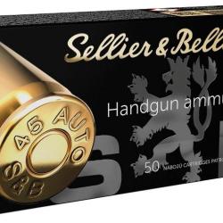 CARTOUCHES Sellier & Bellot 45 ACP 230GR FMJ 10 boites pour 500 munitions