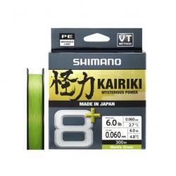 Tresse Shimano Kairiki 8 Plus 300m Mantis Green 0,06mm 300m Mantis Green 4,8kg